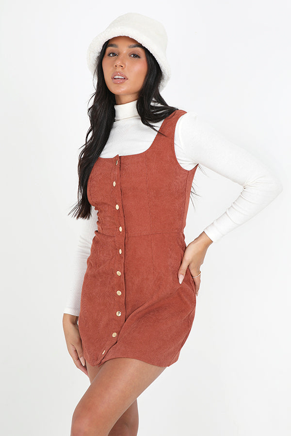 Rust sale corduroy dress